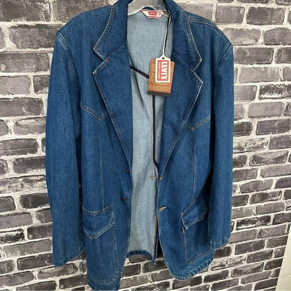 Levi's Vintage 1970s style Clothing DENIM BLAZER - size L - Picture 4 of 14